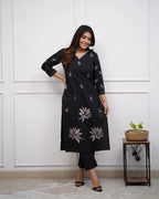 Dhruvi 451 Cotton Embroidery Kurti With Bottom Collection