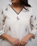 Dhruvi 452 Cotton Embroidery Kurti With Bottom Collection