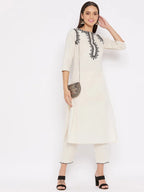 Dhruvi 454 Cotton Embroidery Kurti With Bottom Collection