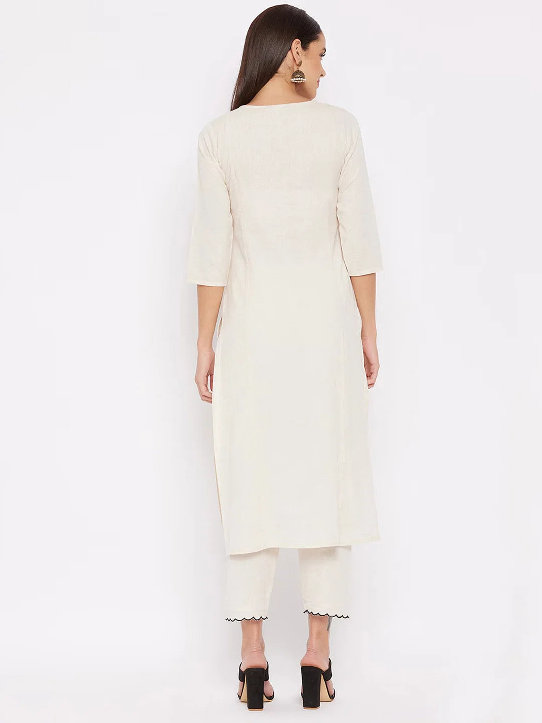 Dhruvi 454 Cotton Embroidery Kurti With Bottom Collection