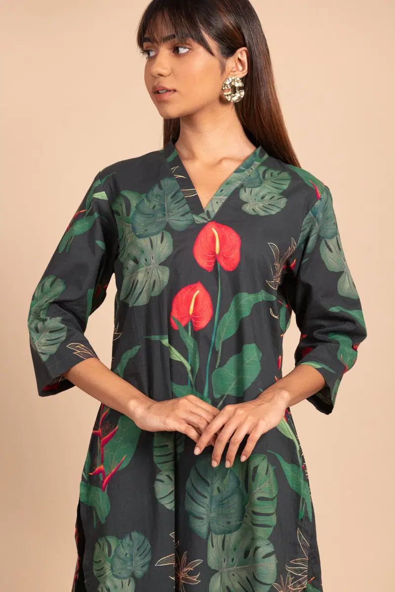 Dhruvi 455 Viscose Printed Kurti With Bottom Collection