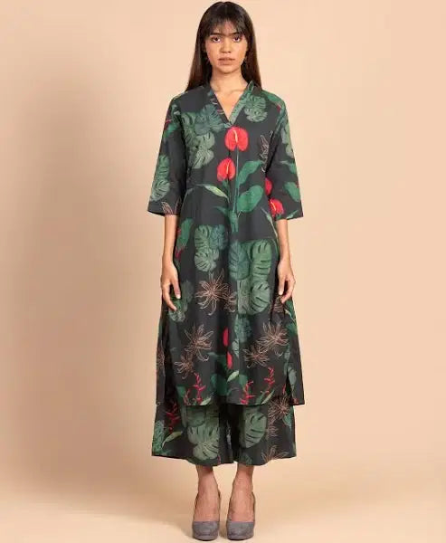 Dhruvi 455 Viscose Printed Kurti With Bottom Collection