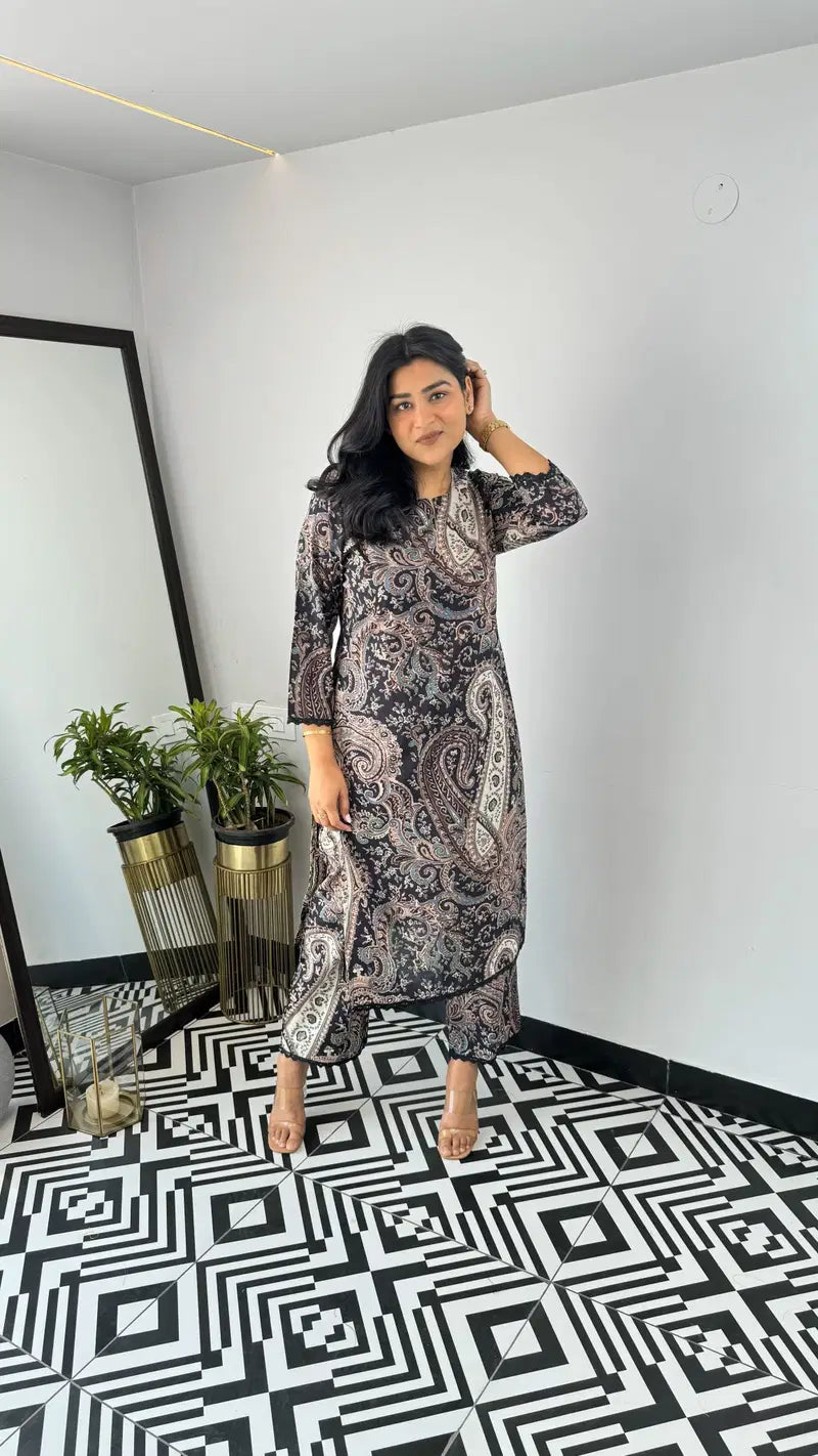 Dhruvi 457 Viscose Printed Kurti With Bottom Collection