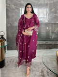 Dhruvi 476 Chanderi Embroidered Kurti With Bottom Dupatta