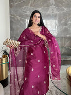 Dhruvi 476 Chanderi Embroidered Kurti With Bottom Dupatta