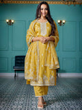 Dhruvi 486 Silk Blend Embroidered Kurti With Pant Dupatta