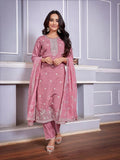 Dhruvi 487 Silk Blend Embroidered Kurti With Pant Dupatta