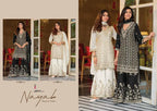 Eba Nayaab Black And White Chinon Embroidered Salwar Suits