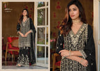 Eba Nayaab Black And White Chinon Embroidered Salwar Suits