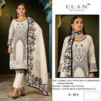Elan E 02 A To D Cambric Cotton Embroidered Salwar Kameez