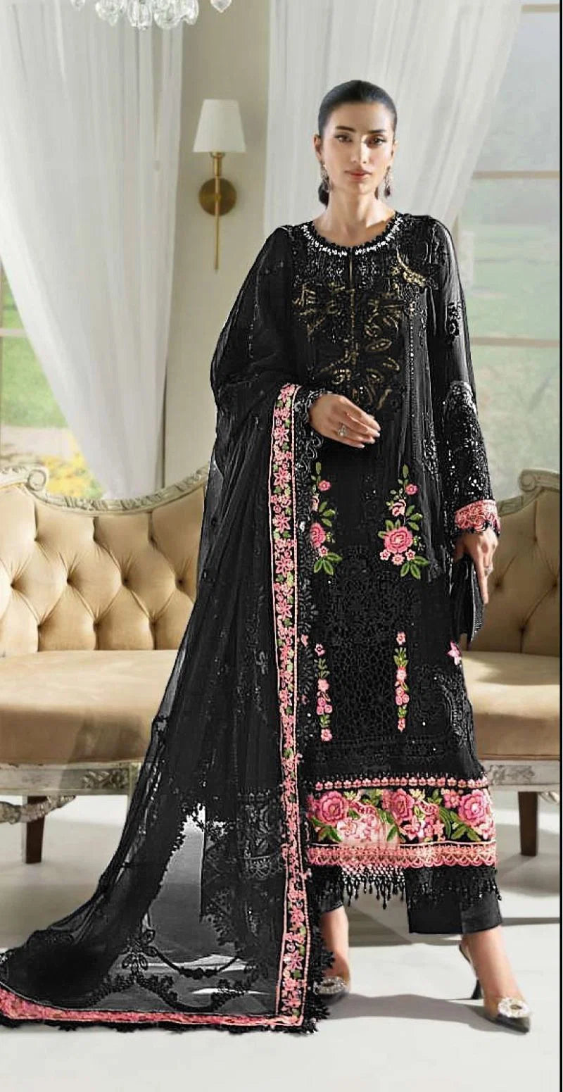 Elan E 06 A To D Chiffon Embroidered Salwar Kameez