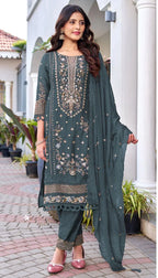 Elan E 10 A To D Chiffon Embroidered Salwar Kameez