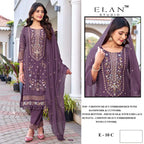 Elan E 10 A To D Chiffon Embroidered Salwar Kameez