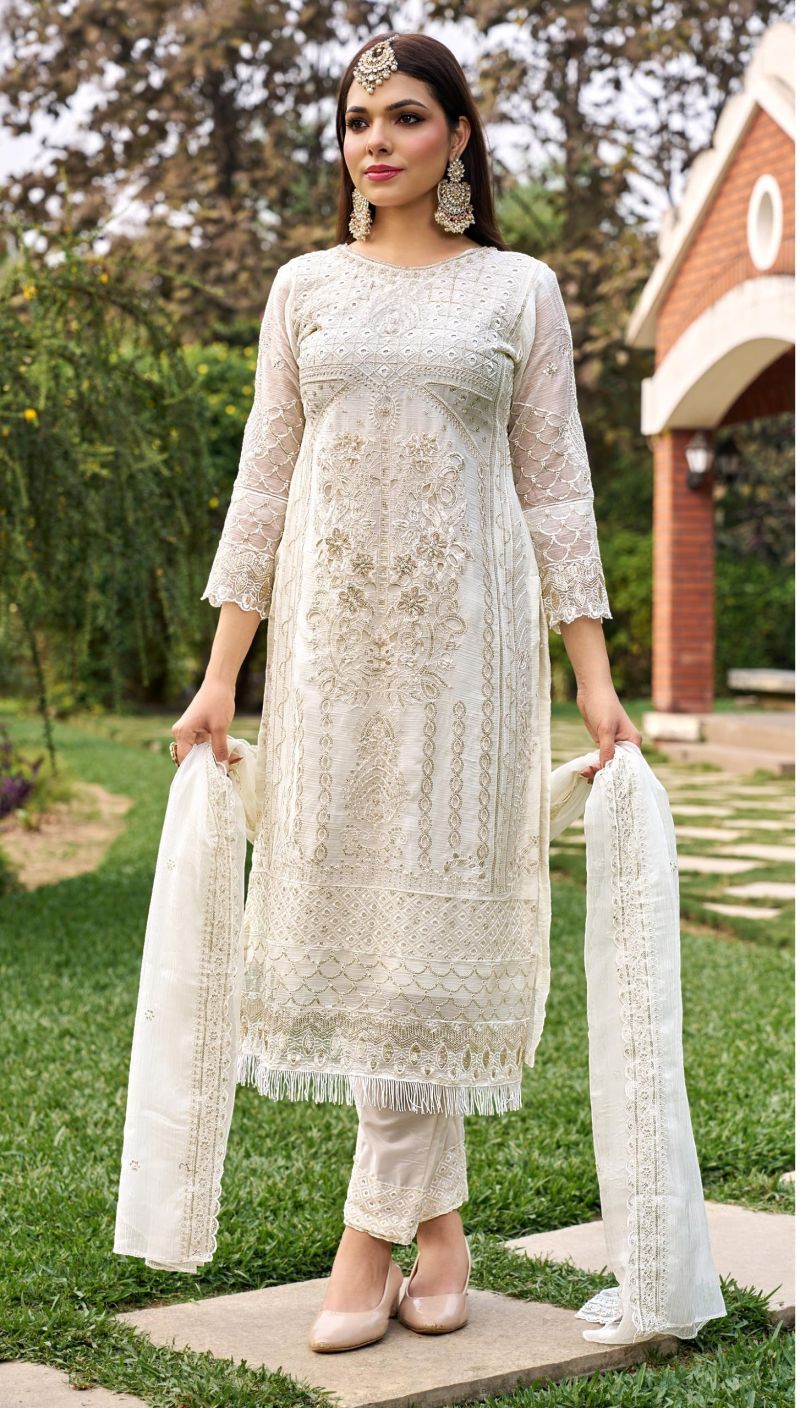 Elan E 11 A To D Chiffon Embroidered Salwar Kameez