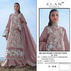Elan E 19 A To D Cambric Cotton With Lawn Embroidered Salwar Kameez
