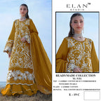 Elan E 19 A To D Cambric Cotton With Lawn Embroidered Salwar Kameez
