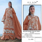 Elan E 19 A To D Cambric Cotton With Lawn Embroidered Salwar Kameez