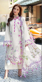 Elan E 20 Cambric Cotton Embroidered Salwar Kameez