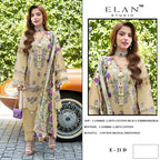 Elan E 21 A To D Cambric Lawn Cotton Embroidered Salwar Kameez Collection