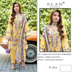 Elan E 21 A To D Cambric Lawn Cotton Embroidered Salwar Kameez Collection
