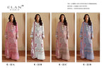 Elan E 22 A To D Cambric Cotton Embroidered Salwar Kameez