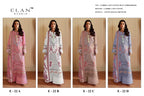Elan E 22 A To D Cambric Cotton Embroidered Salwar Kameez