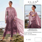 Elan E 25 A To D Lawn Cotton Embroidered Salwar Kameez
