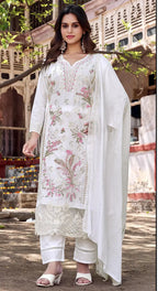 Elan E 29 Cambric Cotton Embroidered Salwar Kameez
