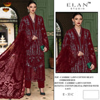 Elan E 33 A To D Cambric Cotton Embroidered Salwar Kameez Collection