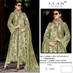 Elan E 34 Cambric Cotton Embroidered Salwar Kameez Collection