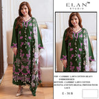 Elan E 38 Cambric Cotton Embroidered Salwar Kameez