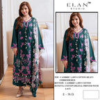 Elan E 38 Cambric Cotton Embroidered Salwar Kameez