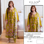 Elan E 38 Cambric Cotton Embroidered Salwar Kameez