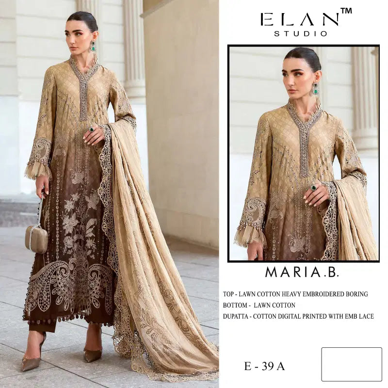 Elan E 39 A To D Cotton Embroidered Salwar Kameez