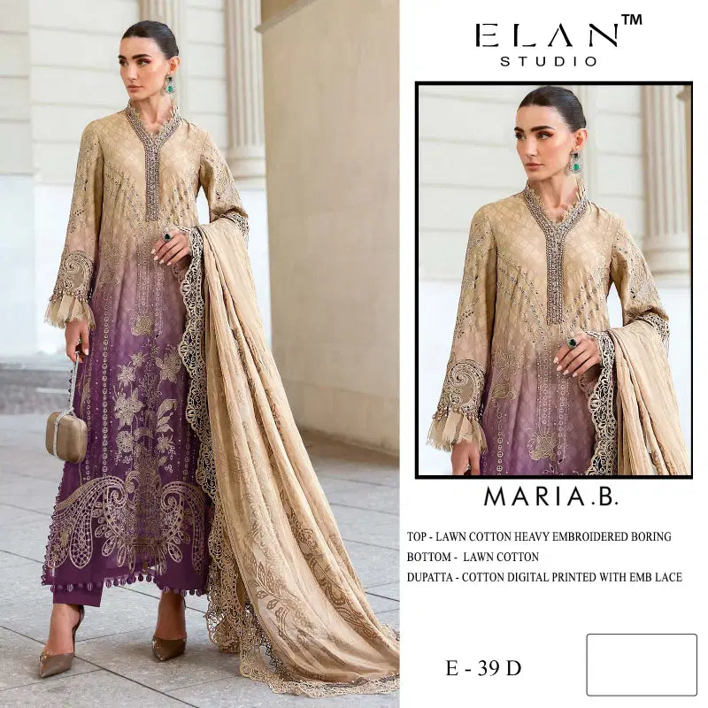 Elan E 39 A To D Cotton Embroidered Salwar Kameez