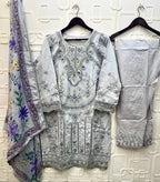 Elan E 40 Cambric Cotton Embroidered Salwar Kameez