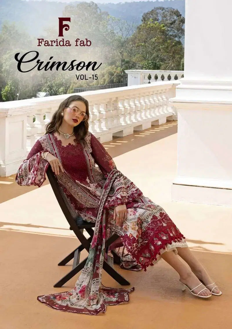 Farida Crimson Vol 15 Readymade Cotton Karachi Kurti Set