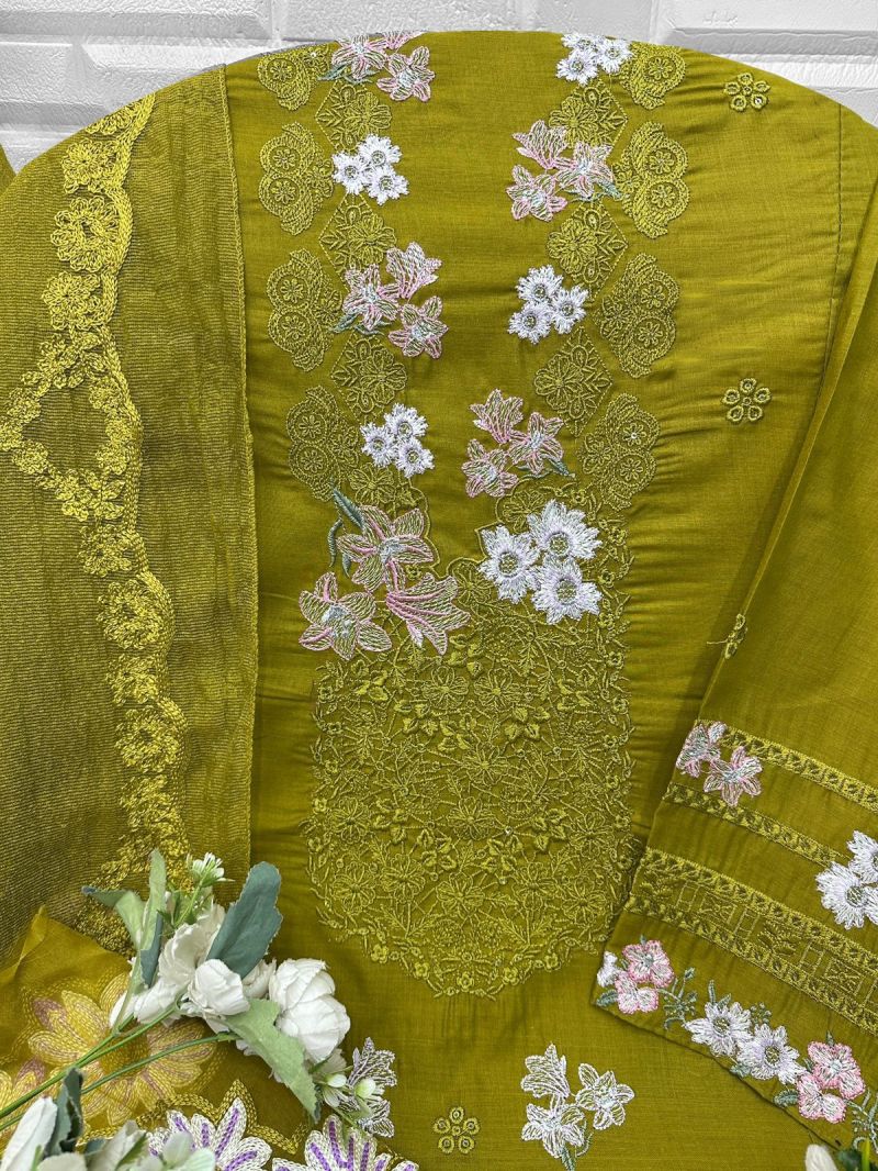 Florent 1053 Cambric Cotton With Embroidered Salwar Kameez