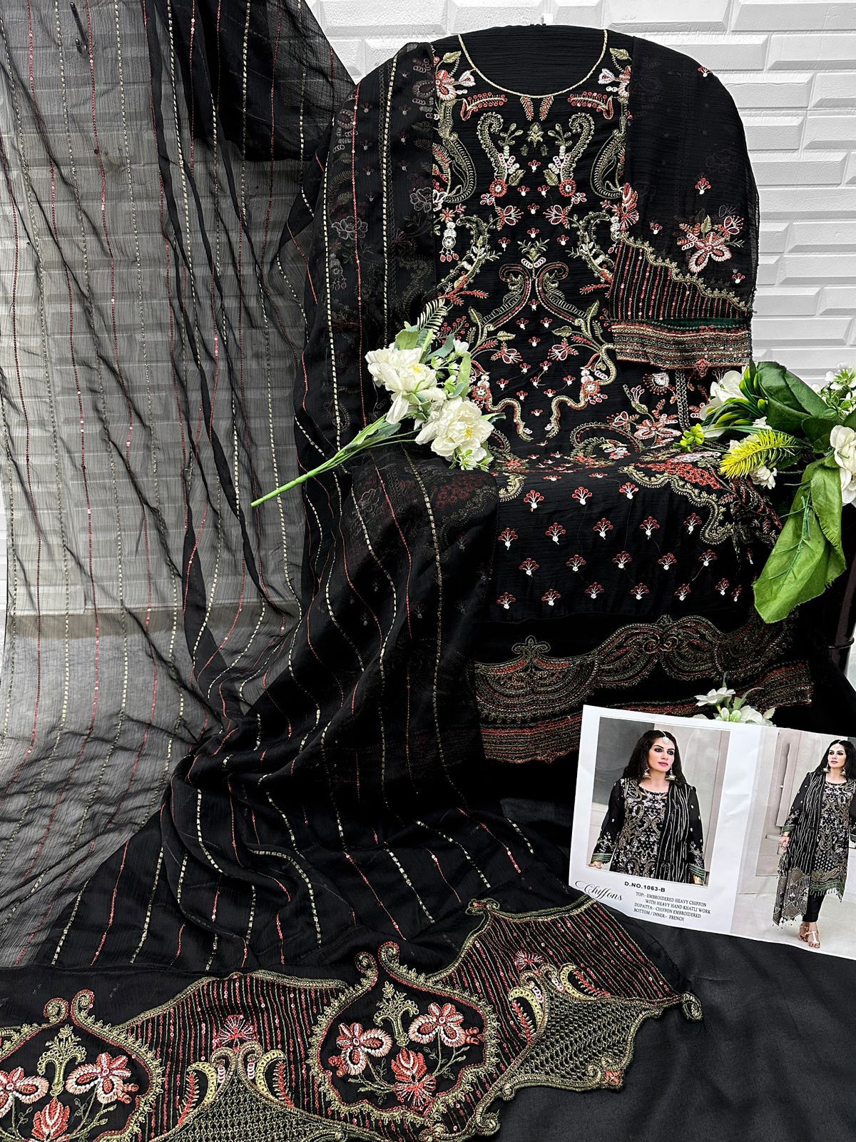 Florent 1063 A To E Chiffon With Emrboidered Salwar Kameez Collection