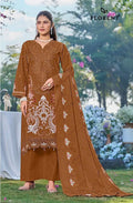 Florent 1076 A To D Cambric Cotton Embroidered Salwar Kameez