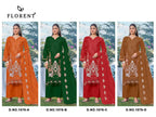 Florent 1076 A To D Cambric Cotton Embroidered Salwar Kameez