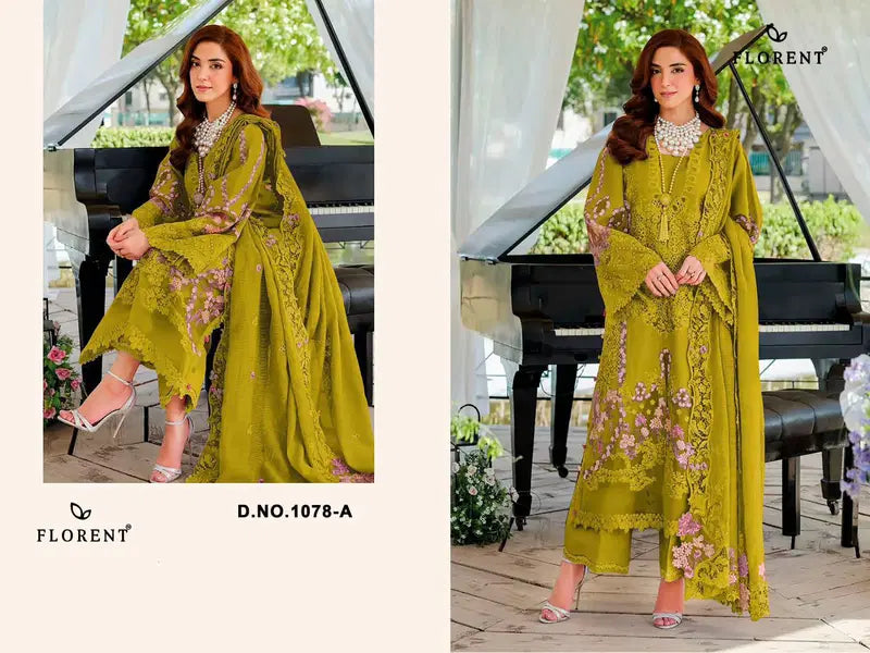 Florent 1078 A To D Cotton With Embroidery Pakistani Salwar Kameez