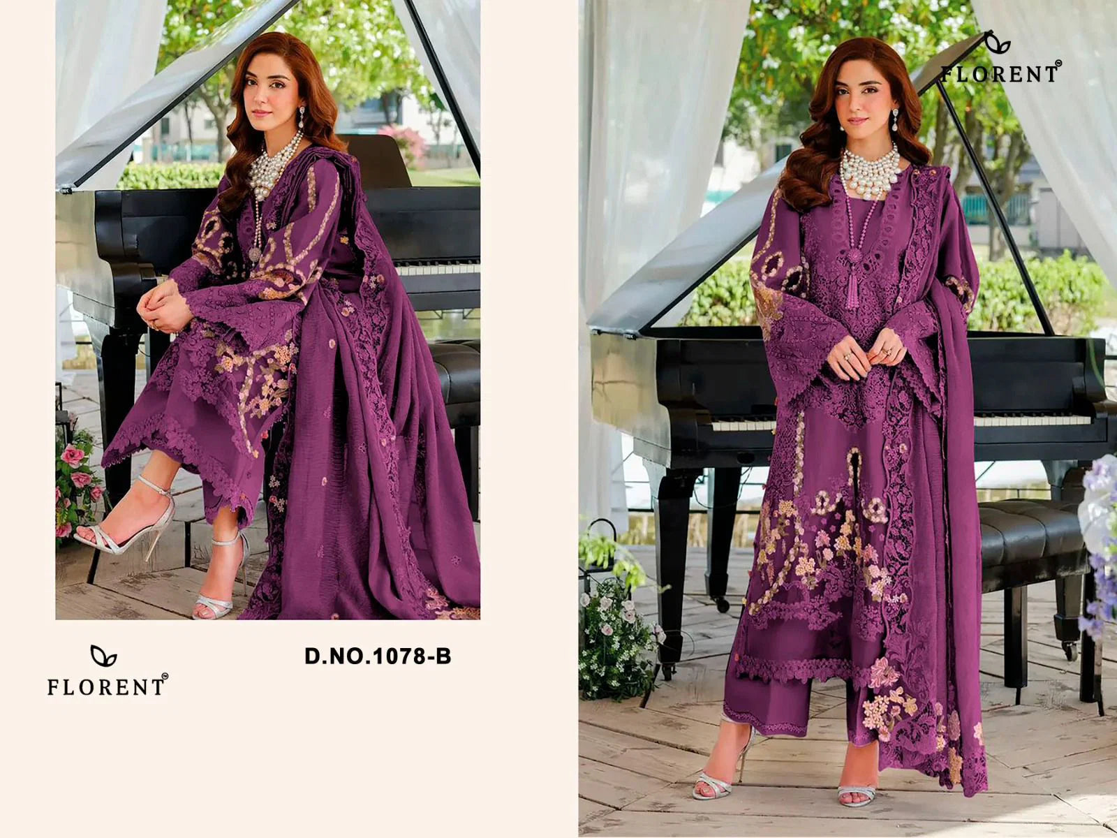 Florent 1078 A To D Cotton With Embroidery Pakistani Salwar Kameez