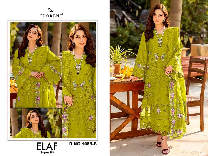 Florent 1088 B Cambric Cotton Embroidered Salwar Kameez