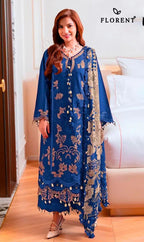 Florent 1093 A To D Cambric Cotton Embroidered Salwar Kameez