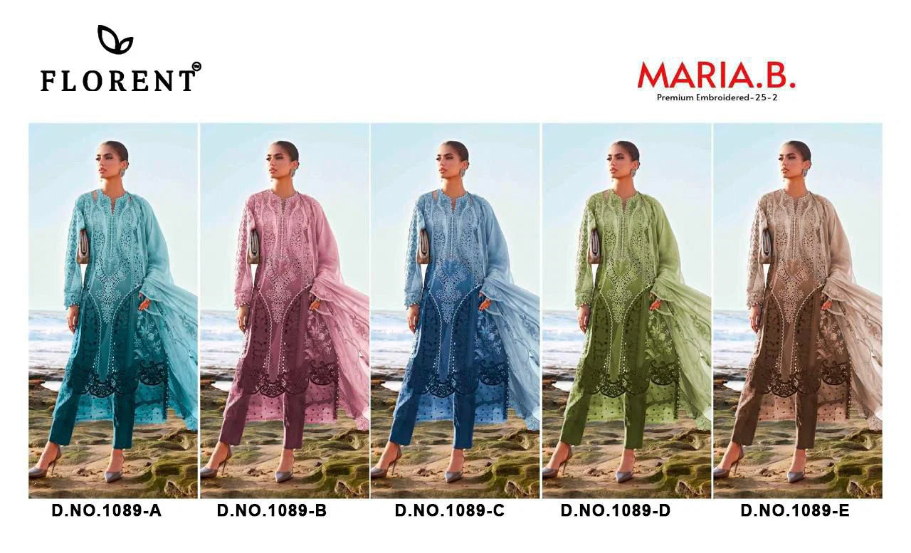 Florent Maria B 1089 A To E Cotton Embroidered Salwar Kameez