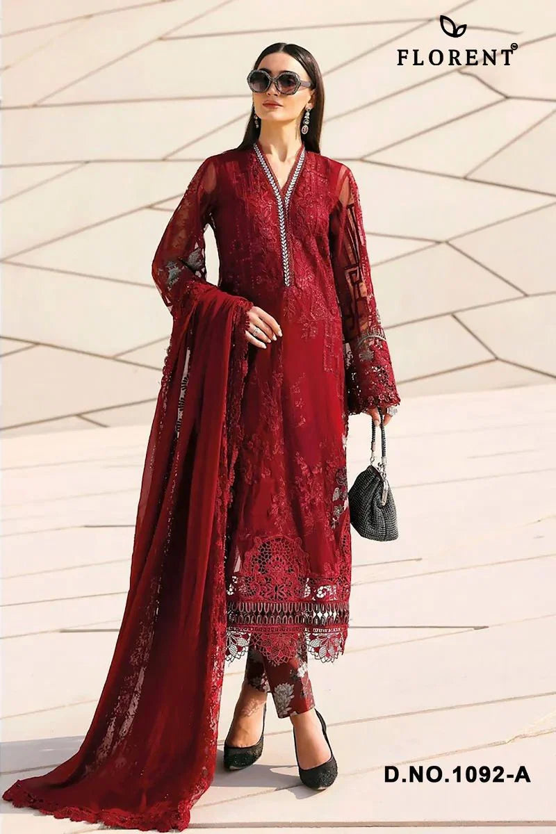 Florent Maria B Premium Embroidered Vol 3 Cotton With Self Embroidered Salwar Kameez