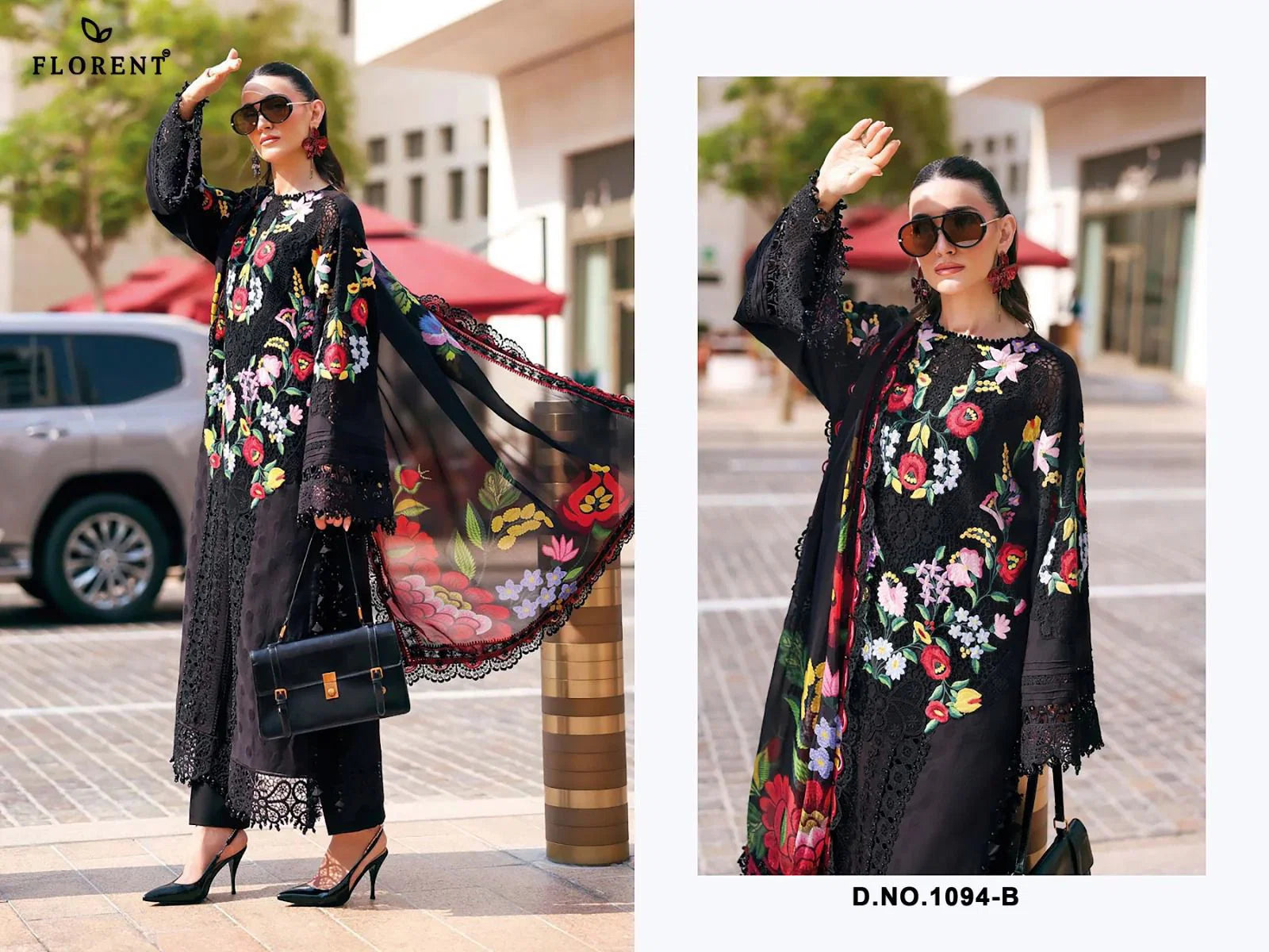 Florent Maria B Premium Embroidered Vol 3 Cotton With Self Embroidered Salwar Kameez