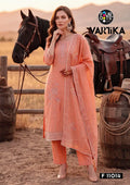 Four Dots Vartika Mal Chanderi Cotton Handworked Dress Material