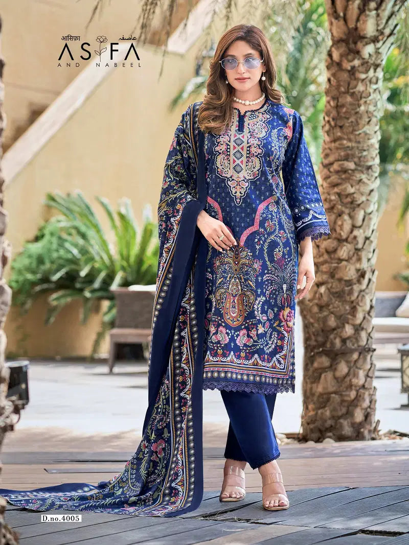 Ganesha Asifa Vol 4 Cotton Digital Printed Karachi Dress Material